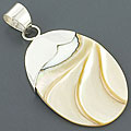 Sterling Silver Mother of Pearl Shell Pendant (Indonesia)