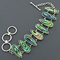 Sterling Silver Abalone Paua Shell Bracelet (Indonesia)