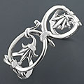 Silver Fleur de Lis-shaped Cuff Bracelet (Mexico)
