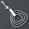Silver Cubic Zirconia Hearts Strings Pendant (China)