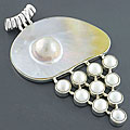 Sterling Silver Mother of Pearl Pendant (Indonesia)