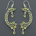 Sterling Silver Peridot Dangle Earrings (India)