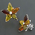 Sterling Silver Baltic Amber Earrings (Poland)