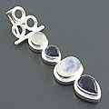 Sterling Silver Iolite and Moonstone Pendant (India)