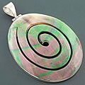 Sterling Silver Mother of Pearl Pendant (Indonesia)