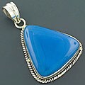 Sterling Silver Agate Mystic Botswana Pendant (India)