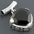 Sterling Silver Smokey Topaz Heart Pendant (India)