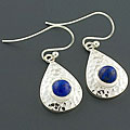 Sterling Silver Lapis Lazuli Earrings (India)