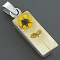Sterling Silver Dried Flower Pendant (Mexico)