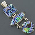 Sterling Silver Rainbow Abalone Pendant (Indonesia)