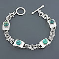 'Forever Sky' Turquoise and Silver Bracelet (India)