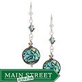 Charming Life Sterling Silver Paua Shell Round Earrings