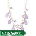 Sterling Silver Cape Amethyst Fringe Crystal Necklace