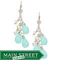 Sterling Silver Charming Life Blue Aqua Quartz Fringe Earrings