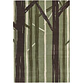 Hand-tufted Contemporary Inka Area Rug (5' x 7'6)
