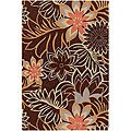 Hand-tufted Contemporary Inka Area Rug (7'9 Round)