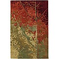 Hand-tufted Contemporary Cuadro Area Rug (5'9 Round)