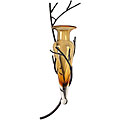 Amber Amphora Vase with Twig Sconce