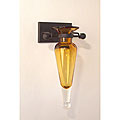 Amber Amphora Vase with Iron Sconce