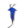 Blue Calla Lily Vase with Twig Sconce