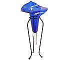 Blue Calla Lily Vase on Elongated Metal Stand