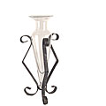 Clear Amphora Vase on Spring Stand