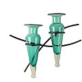 Double Aqua Vase 'X' Sconce