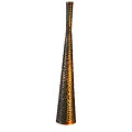 Hand-etched Tall Brown Vase (Set of 2)