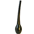 Curvy Black Croc Metal Vases (Set of 2)