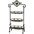 Rooster Motif 3-tier Metal Shelf
