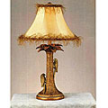 Parrots Eyelash Golden Palm-finish Table Lamp