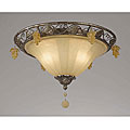 Sonoma Flush-mount Honey-frosted Glass Pendant