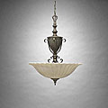Legacy Bronze Pendant with Alabaster Glass