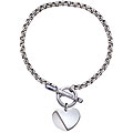 Women's Tungsten Carbide Heart and Key Bracelet