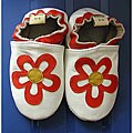 Happy Kids Flower Cream Leather Infant Shoes