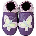Helloyaya Butterfly Purple Leather Infant Shoes