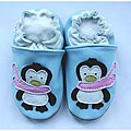 Paws Penguine Blue Leather Infant Shoes