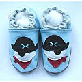 Paws Pirate Blue Leather Infant Shoes