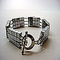 Magnetic Mirrored Hematite Cube Bracelet