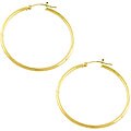 14k Yellow Gold Slashed Hoop Earrings