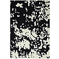 Hand-tufted Cloud Black Wool Rug (5' x 8')