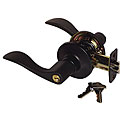 Sherlock Bronze Right-hand Lever Door Handle