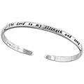 Sterling Silver Engraved Faith Sentiment Bangle