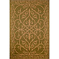 Transitional Patio Wrought Iron Green Rug (7'8 x 10'7)