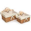 Natural Nursery Basket Set with Plush Animal
