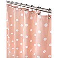 Strawberry Cream and White Polka Dot Shower Curtain