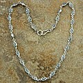 Sterling Silver 'Motif Cross' Necklace (Indonesia)