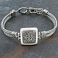 Sterling Silver 'Cawi Motif' Bracelet (Indonesia)