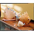 Fat Fish Sculptures (Set of 3)