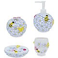 Bugs in Bloom 4-piece Bath Accessory Set